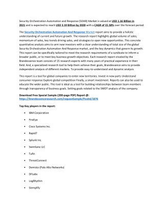 Security Orchestration Automation And Response Market