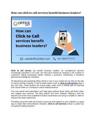 How can click to call services benefit business leaders