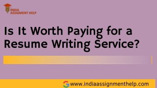 Is It Worth Paying for a Resume Writing Service