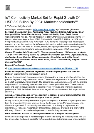 IoT Connectivity Market Surge Valuation Of USD 8.9 billion By 2024: MnM