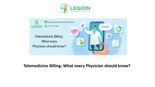 Telemedicine Billing What every Physician should know