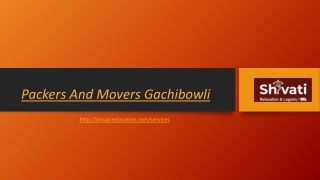Packers And Movers Gachibowli