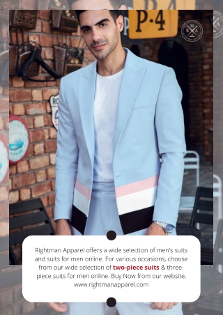 2 Piece Suit for Men | Best Price Available | Rightman Apparel