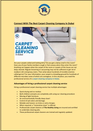 Connect With The Best Carpet Cleaning Company In Dubai