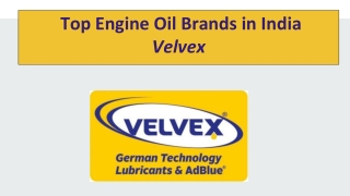 Top Engine Oil Brands in India   Velvex