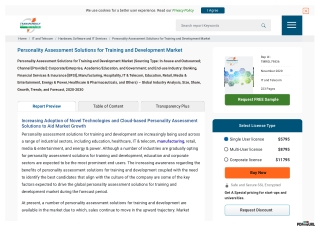 Personality Assessment Solutions for Training and Development Market