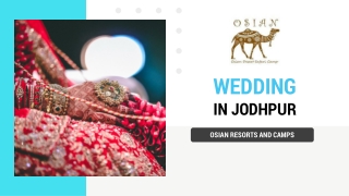 Wedding in Jodhpur by Osian Resorts and Camps