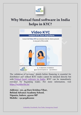 Why Mutual fund software in India helps in KYC