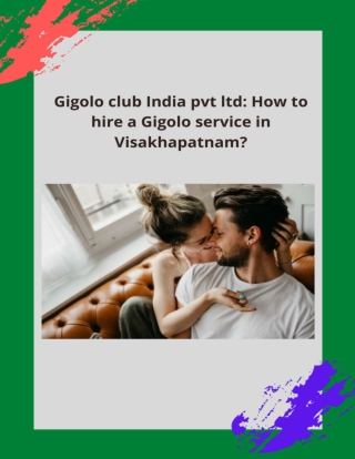 How to hire a Gigolo service in Visakhapatnam