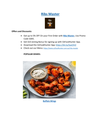 5% Off - Ribs Master Richmond Takeaway, NSW