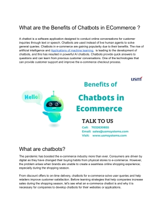 Ecommerce chatbots - Google Docs