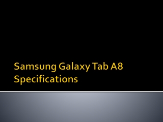 Samsung Galaxy Tab A8 Specifications