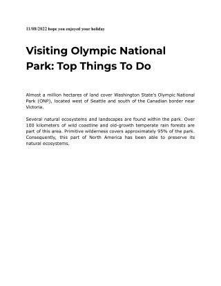 Visiting Olympic National Park_ Top Things To Do