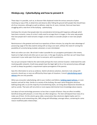 Hinduja.org - Cyberbullying and how to prevent it