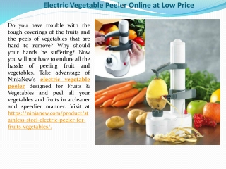 Electric Vegetable Peeler Online at Low Price