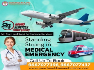 Hire Well Furnished and Credible Air Ambulance in Guwahati and Hyderabad by Panchmukhi