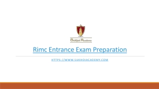 Rimc Entrance Exam Preparation