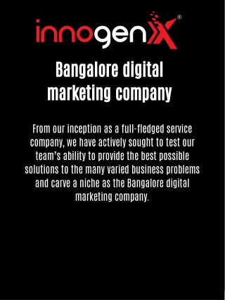 Bangalore digital marketing company