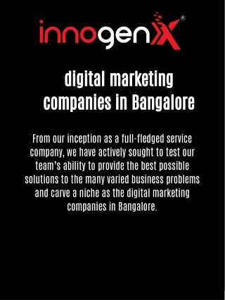 digital marketing companies in Bangalore