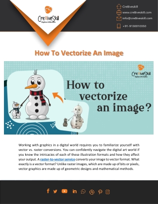 How To Vectorize An Image?