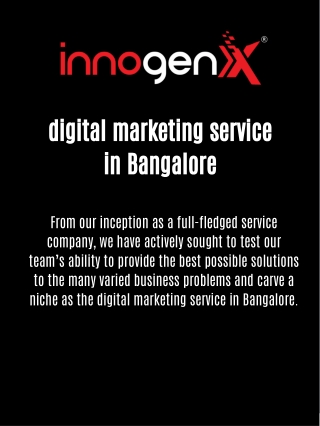 digital marketing service in Bangalore