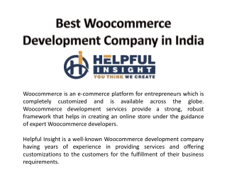 Best Woocommerce Development Company in India