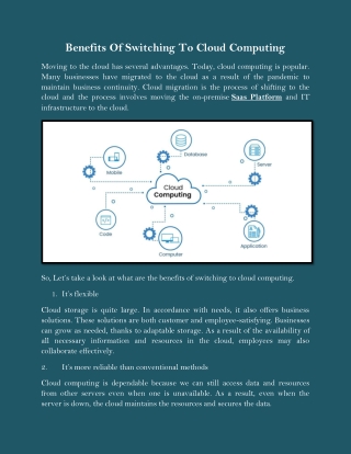 Benefits Of Switching To Cloud Computing