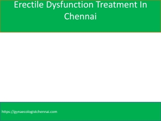 erectile dysfunction treatment in Chennai