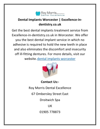 Dental Implants Worcester Excellence-in-dentistry.co.uk