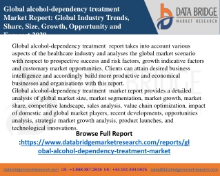 Global alcohol-dependency treatment