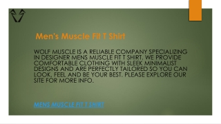 Mens Muscle Fit T Shirt  Wolfmuscle.co.uk