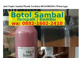 Jual Toples Sambal Plastik Terdekat Ö8౩1~ㄐ18Ö~181Ö{WhatsApp}