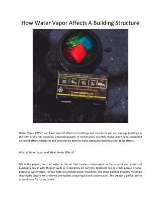 How Water Vapor Affects A Building Structure .pdf