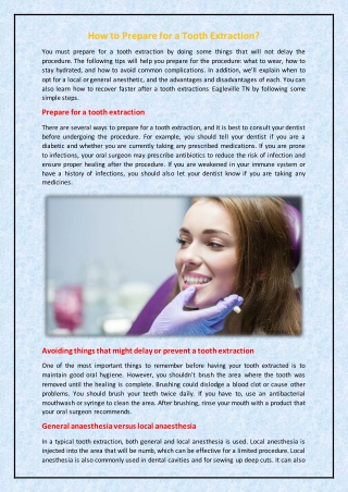 How to Prepare for a Tooth Extraction?