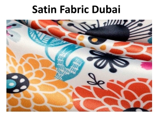 Satin Fabric Dubai