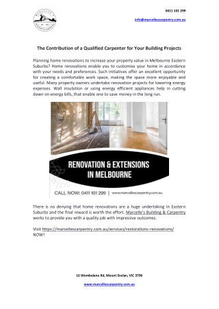 Home Renovations To Trigger Your Property Value in Melbourne Eastern Suburb