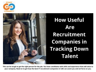 How Useful Are Recruitment Companies in Tracking Down Talent