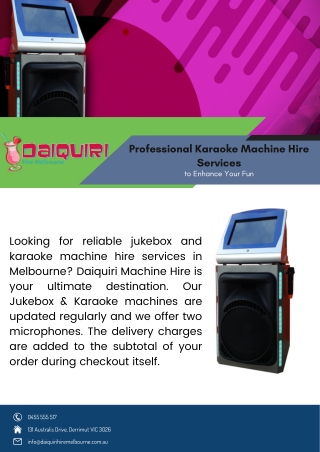Professional Karaoke Machine Hire Services to Enhance Your Fun