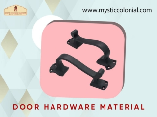 How To Select The Best Door Hardware Material?