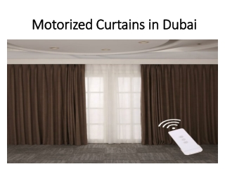 Motorized Curtains in Dubai