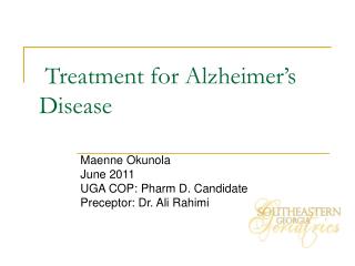 Treatment for Alzheimer’s Disease