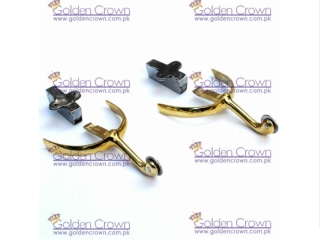 Gold Plated Swan Neck Military Box Spurs