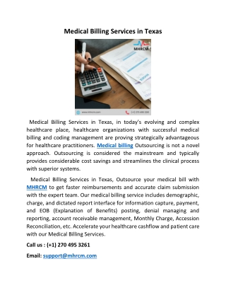 Medical Billing Services in Texas