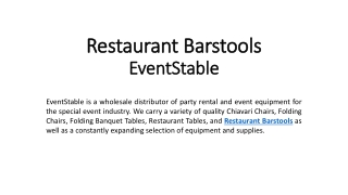 Restaurant Barstools - EventStable