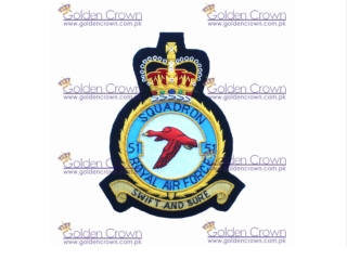 Royal Air Force Squadron 51 Embroidered Badge