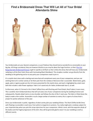 Find a Bridesmaid Dress That Will Let All of Your Bridal Attendants Shine (1)
