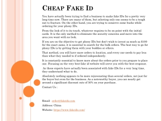 Cheap Fake Id