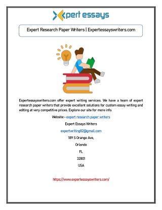 Expert Research Paper Writers | Expertessayswriters.com