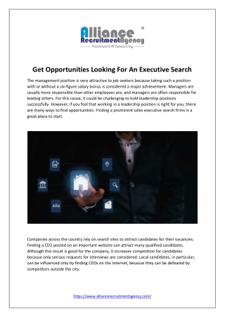 Search firms for sales executives