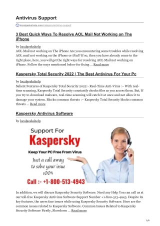 Antivirus Support